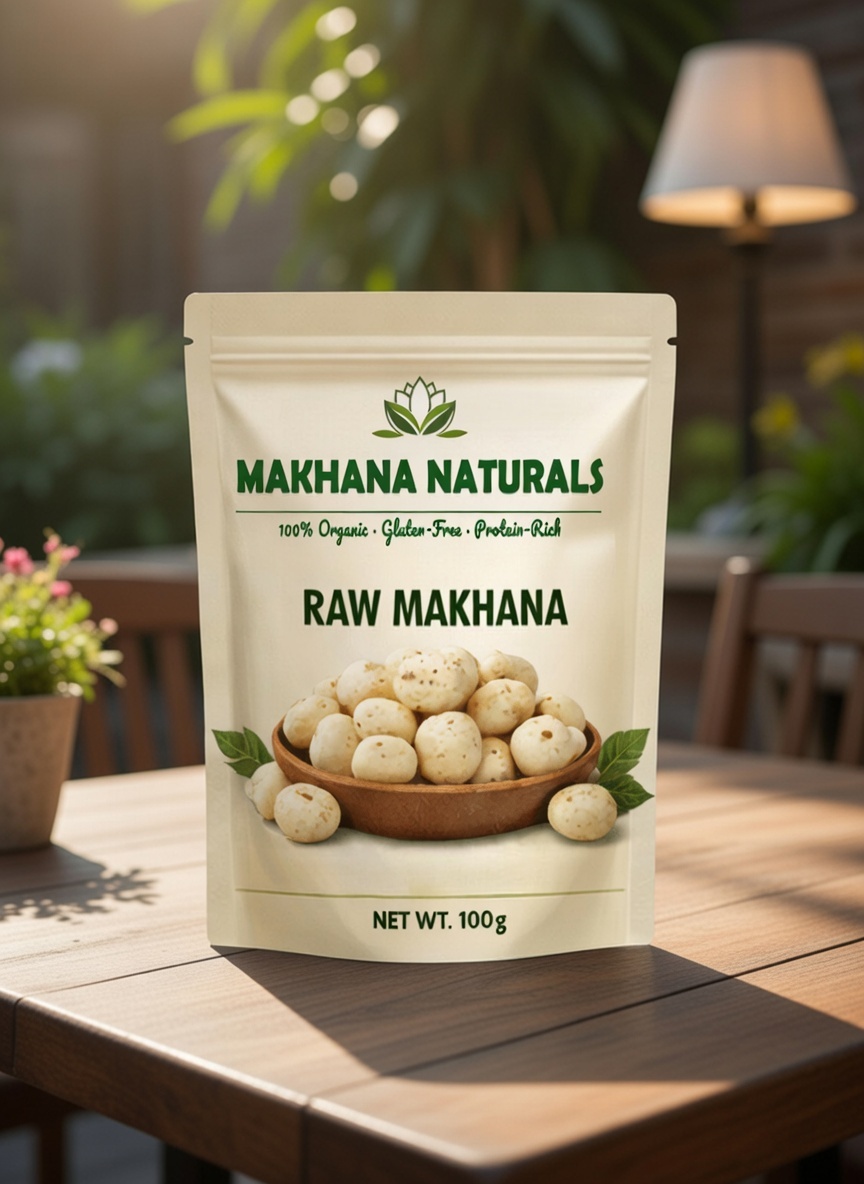 Premium raw phool makhana lotus seeds 100g pack