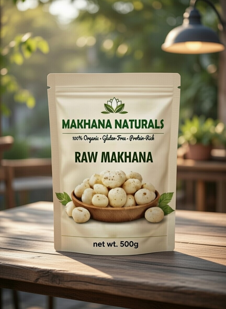 Raw phool makhana lotus seeds 500g healthy snack pack